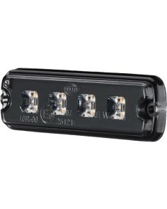 Hella BST Slim Pro 4 LED flashing light, 12/24V, orange, 4 LEDs