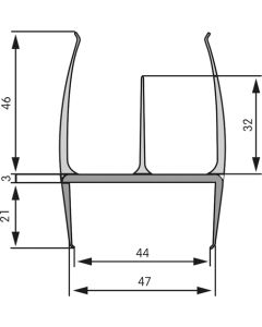 Pastore & Lombar Sealing profile PVC B44 L2800mm