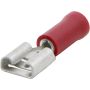 Ripca Flat connector sleeve red 6.4MM half insulated (100 pieces) - 1-1377175-2