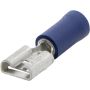 Ripca Flat plug sleeve blue 6.4MM half insulated (100 pieces) - 79.12013.002