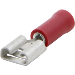 Ripca Flat connector sleeve red 6.4MM half insulated (100 pieces) - 1-1377175-2
