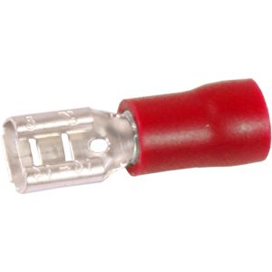 Ripca Flat connector sleeve red 4.8MM half insulated (100 pieces) - 1377175-9