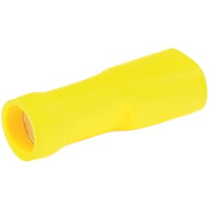 Ripca Flat plug sleeve yellow 6.4MM fully insulated (50 pieces)