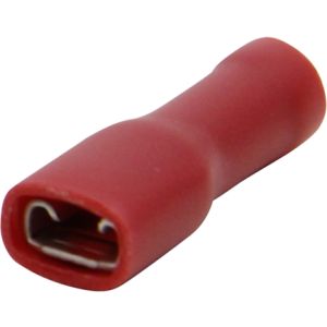 Flat plug sleeve rd 4.8MM fully insulated (100 pieces)