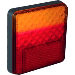 LED Autolamps Rear light LED square 3 functions 12/24 40 cm cable