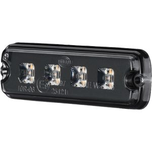Hella BST Slim Pro 4 LED flashing light, 12/24V, orange, 4 LEDs