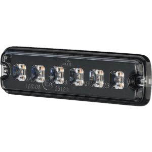 Hella BST Slim Pro 6 LED flashing light, 12/24V, orange, 6 LEDs