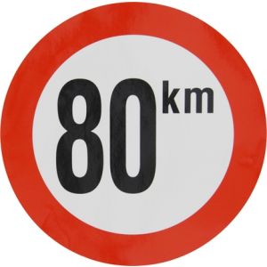 Mazon Snelheidssticker "België" 80km/u Ø2