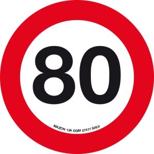 Mazon Snelheidsticker "Italië" 80km/u Ø20 - 2203825