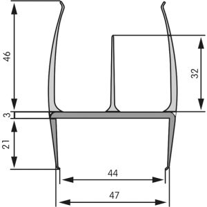 Pastore & Lombar Sealing profile PVC B44 L2800mm